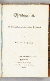 Повторение (Опыт экспериментальной психологии Константина Констанция)